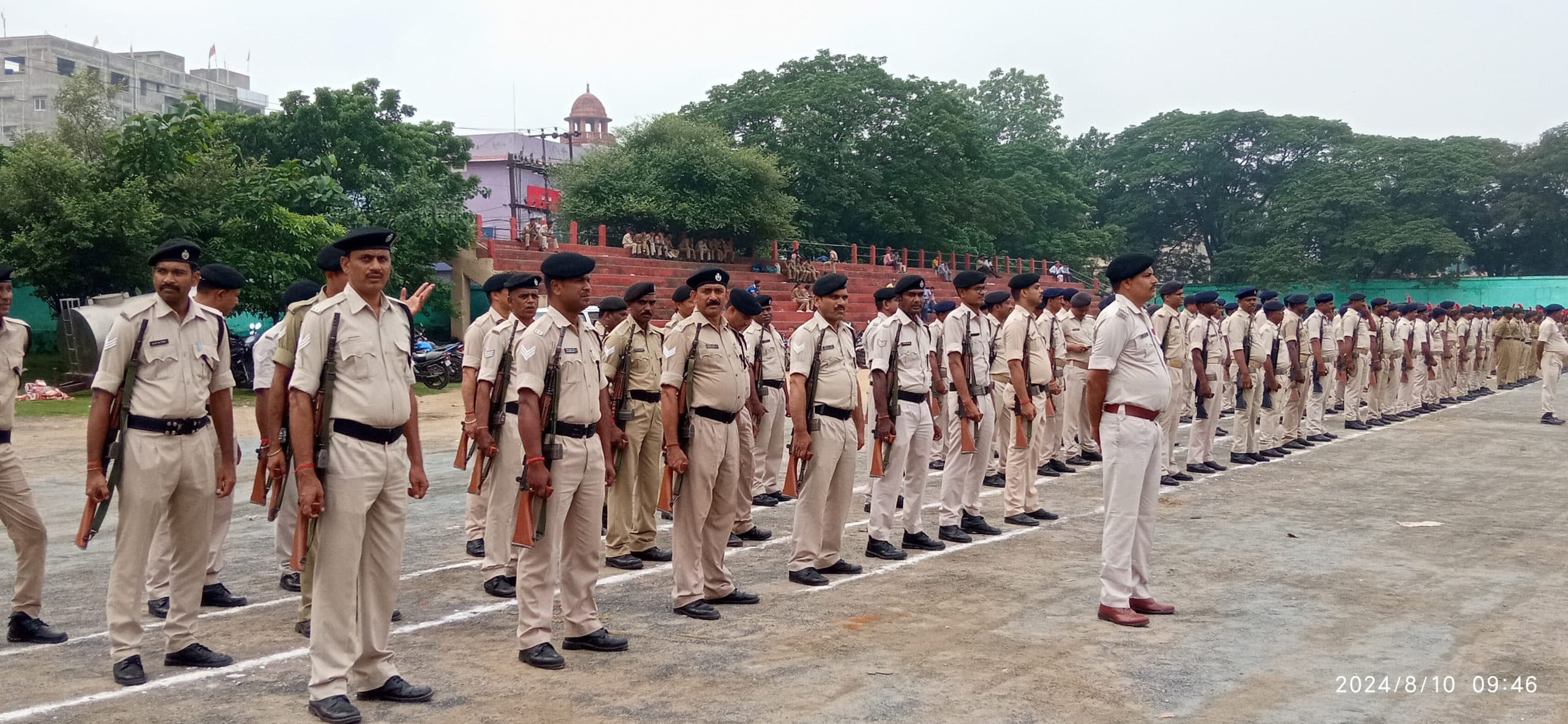 गांधी मैदान में परेड का पूर्वाभ्यास शुरू