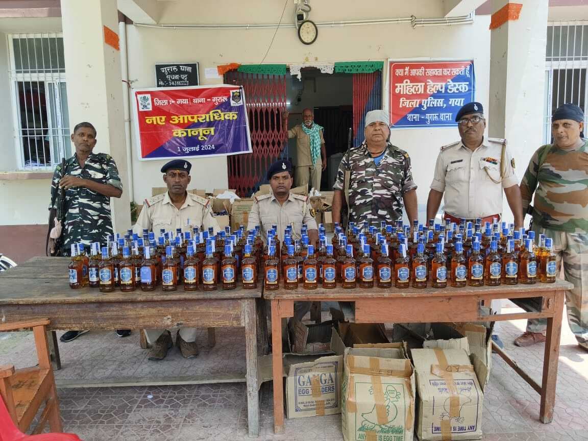 गुरारू में अंग्रेजी शराब के साथ स्कॉर्पियो जब्त