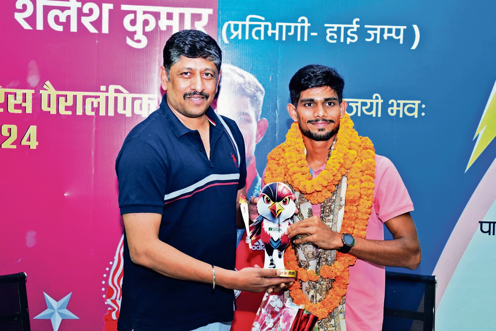 पेरिस पैरालिंपिक के लिए चयनित शैलेश का हुआ सम्मान