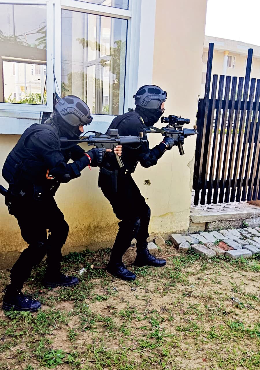 महाबोधि सांस्कृतिक केंद्र में एनएसजी व एटीएस ने की मॉकड्रिल