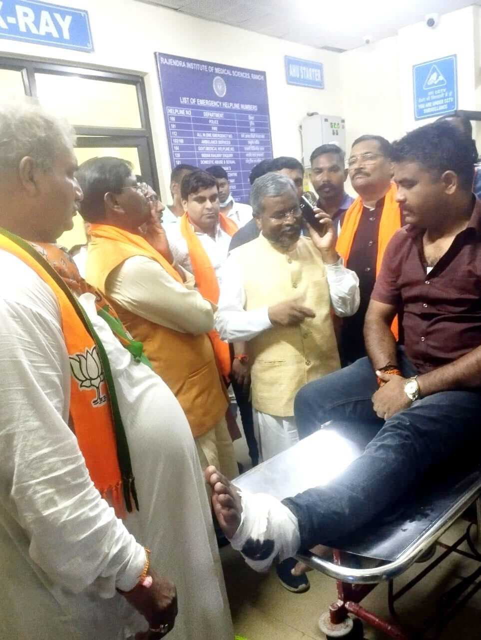 आक्रोश रैली में प्रदर्शन के दौरान जमशेदपुर के दो कार्यकर्ता घायल