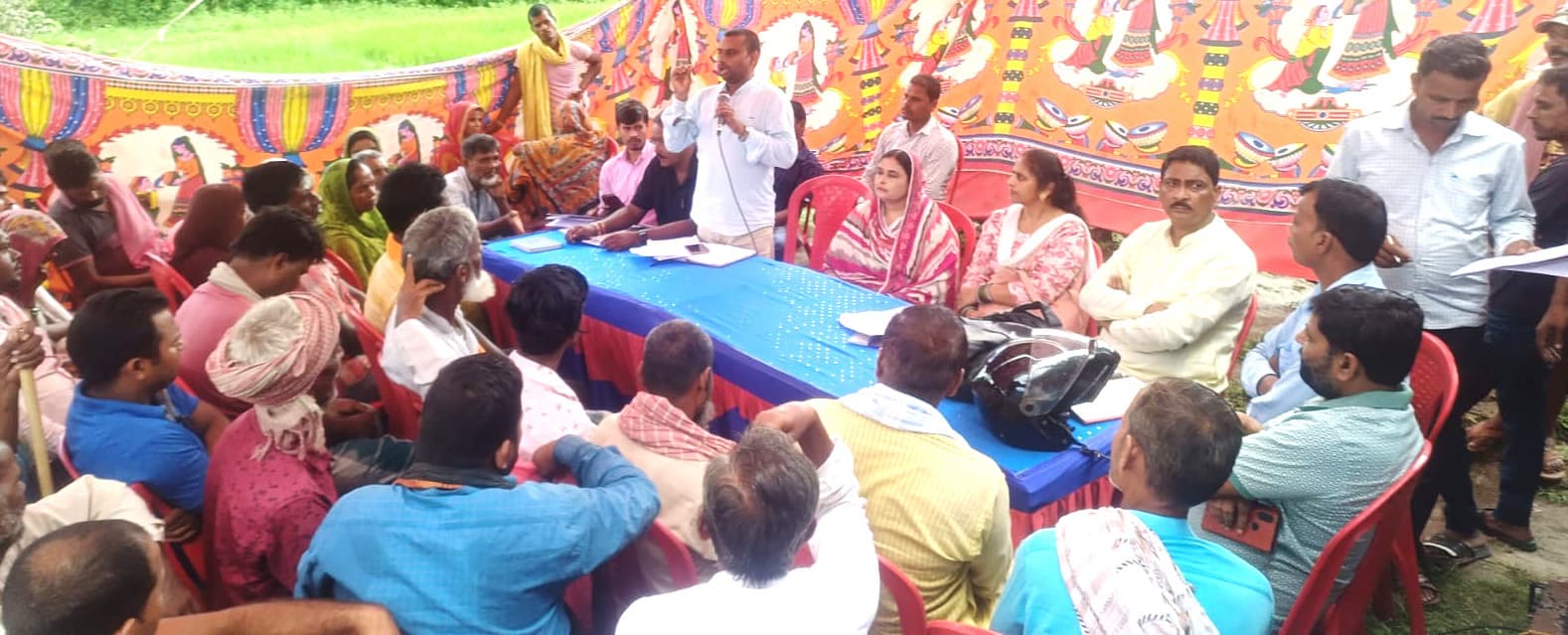 गोआसी व रहुआ में भू-सर्वेक्षण को लेकर हुई ग्रामसभा