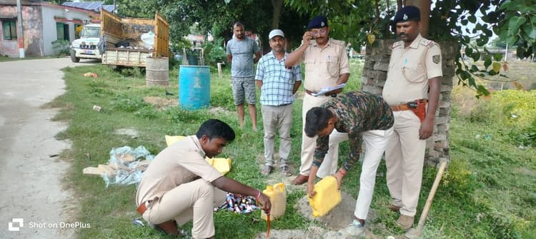 कोडिन युक्त सिरप द देसी शराब का किया गया नष्ट