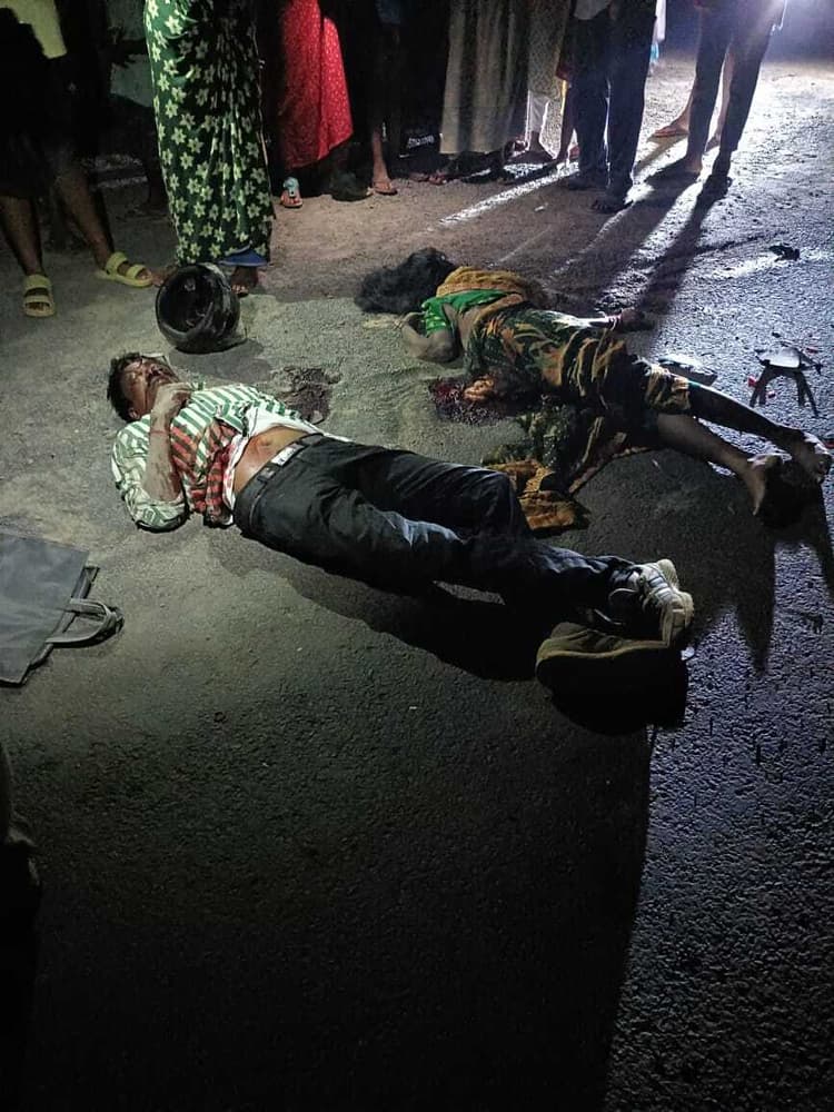 हादसा : कंटेनर की चपेट में आकर बाइक सवार दंपती की मौत