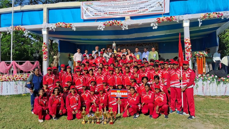 Sports : राष्ट्रीय एथलेटिक्स मीट: 39 स्वर्ण पदक के साथ हैदराबाद बना चैंपियन