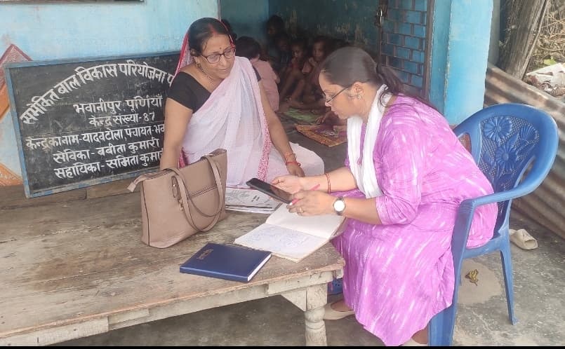 सीडीपीओ ने किया आंगनबाड़ी केंद्रों का निरीक्षण