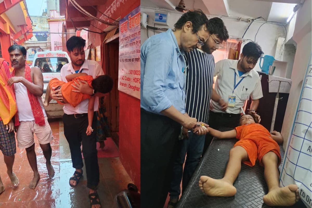 Shravani Mela: देवघर के बाबा मंदिर में बेहोश हुआ 8 साल का नन्हा बम, मुंह से निकलने लगा झाग
