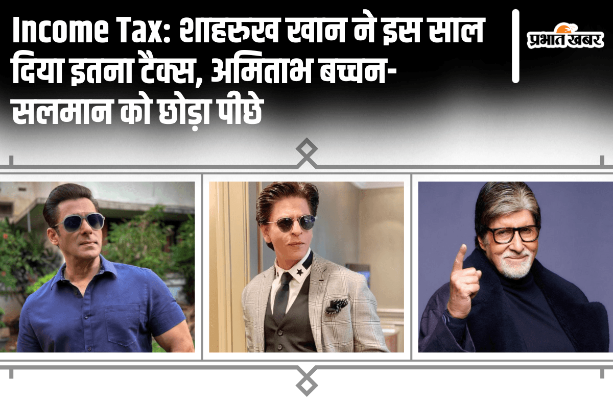 Income Tax: शाहरुख खान ने इस साल दिया इतना टैक्स, अमिताभ बच्चन-सलमान को छोड़ा पीछे, देखें टॉप 5 की लिस्ट