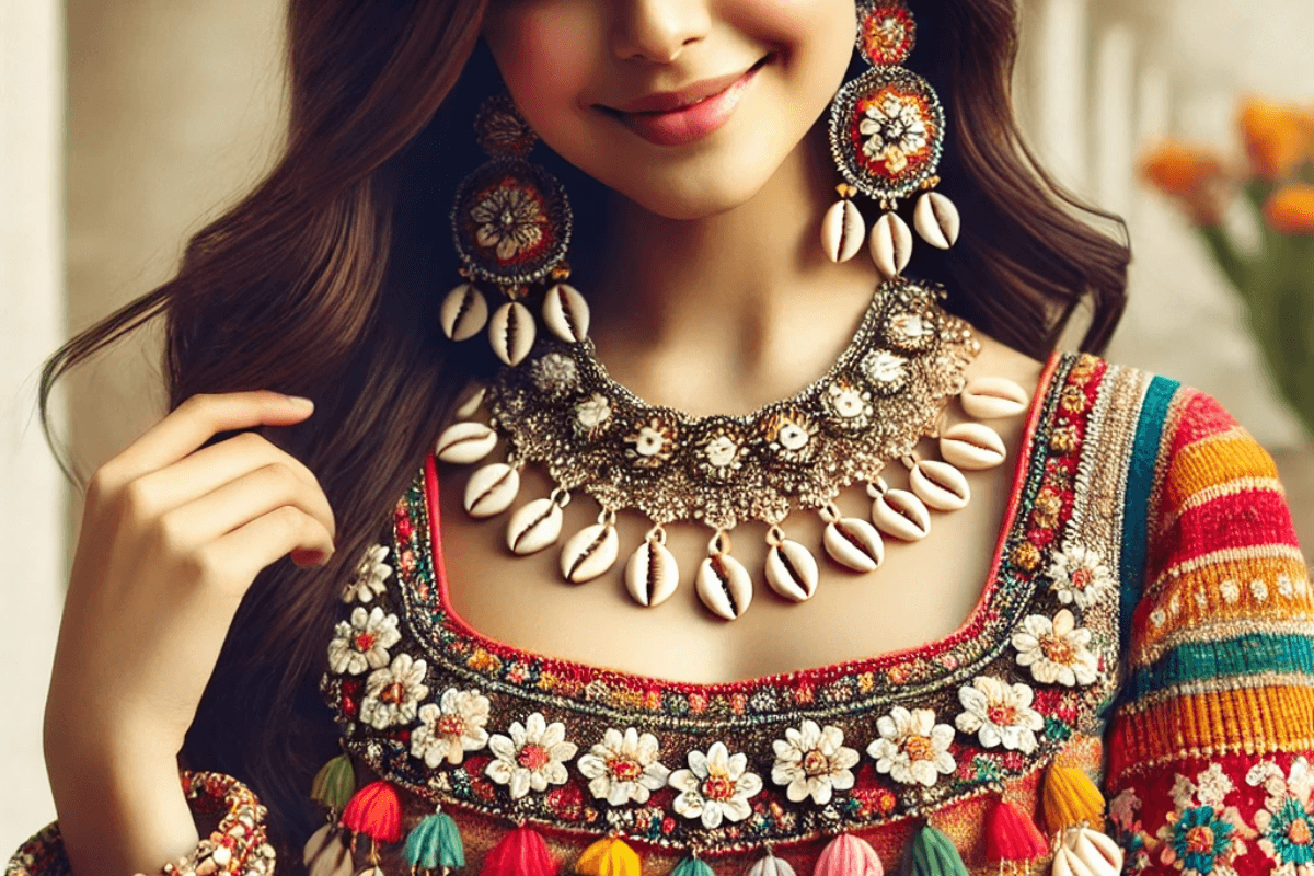 Garba Look with Cowrie Jewelry: नवरात्रि गरबा लुक को और भी बेहतर बनाएं इन स्टाइलिश ज्वेलरी के साथ