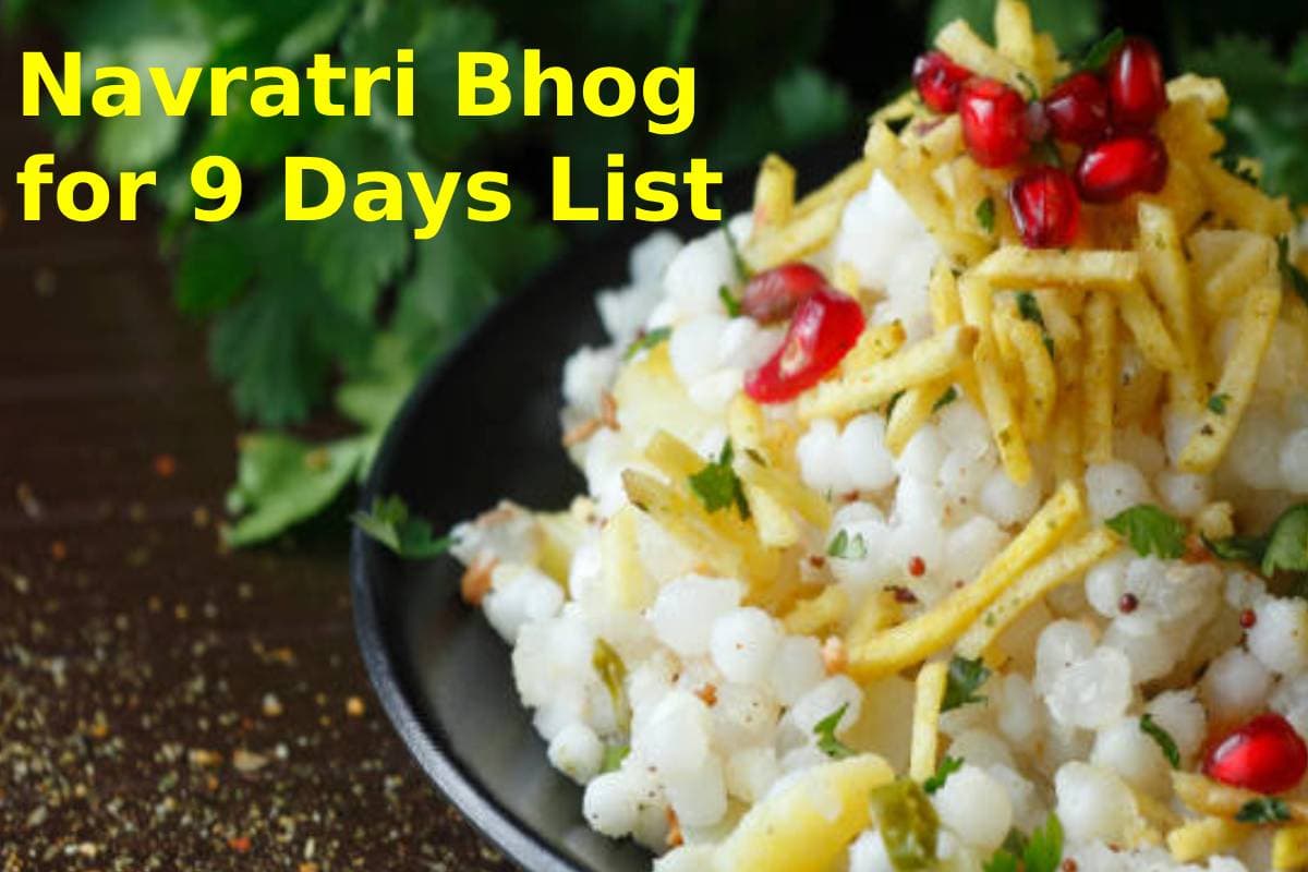 navratri bhog for 9 days 2024 list