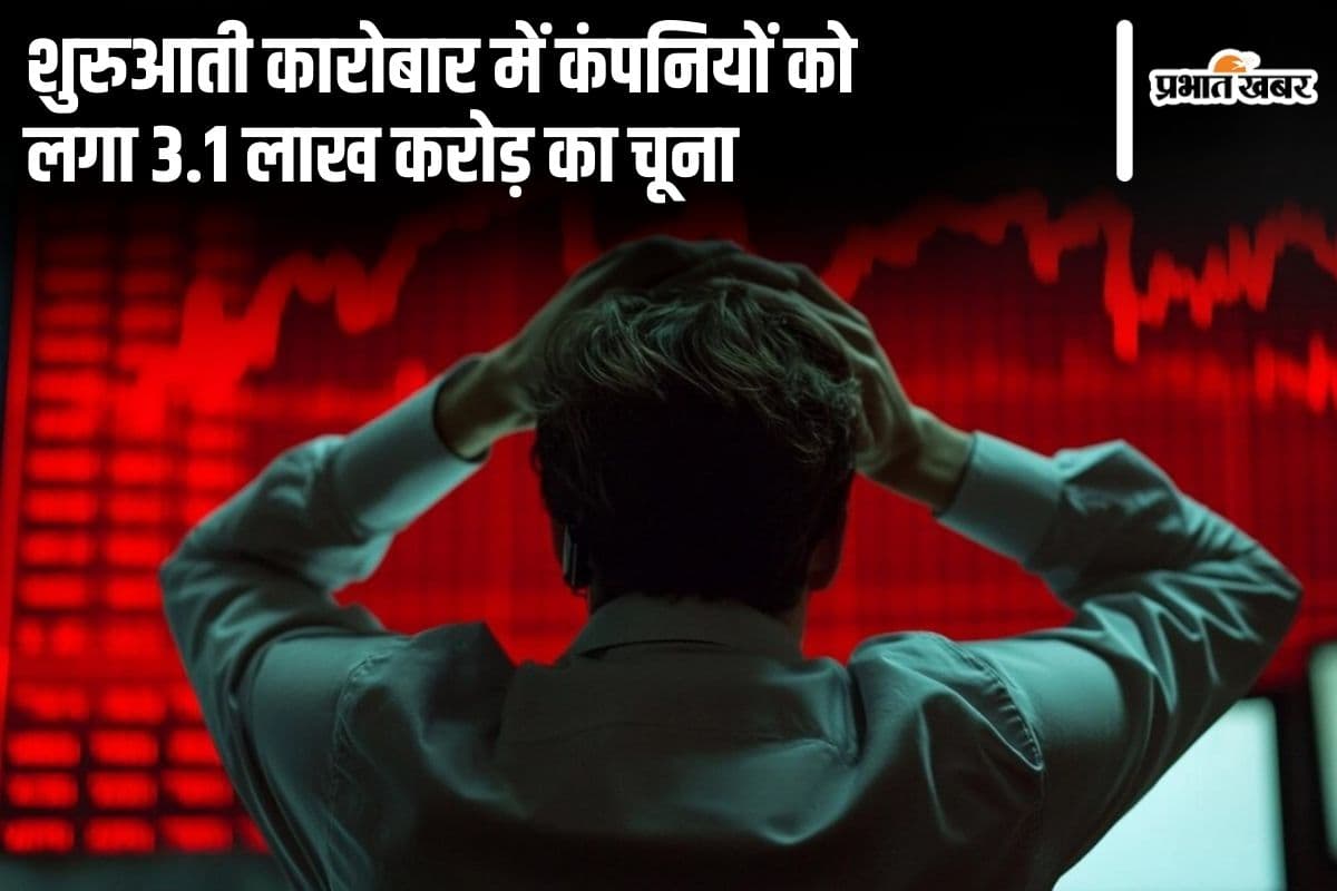 शेयर बाजार में हाहाकार, शुरुआती कारोबार में कंपनियों को लगा 3.1 लाख करोड़ का चूना