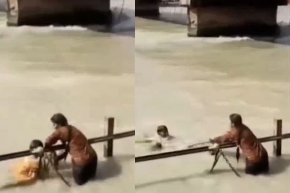 Viral Video: महिला ने नदी में बहते शख्स की ऐसे बचाई जान, वीडियो देख लोग कह रहे नारी तू नारायणी