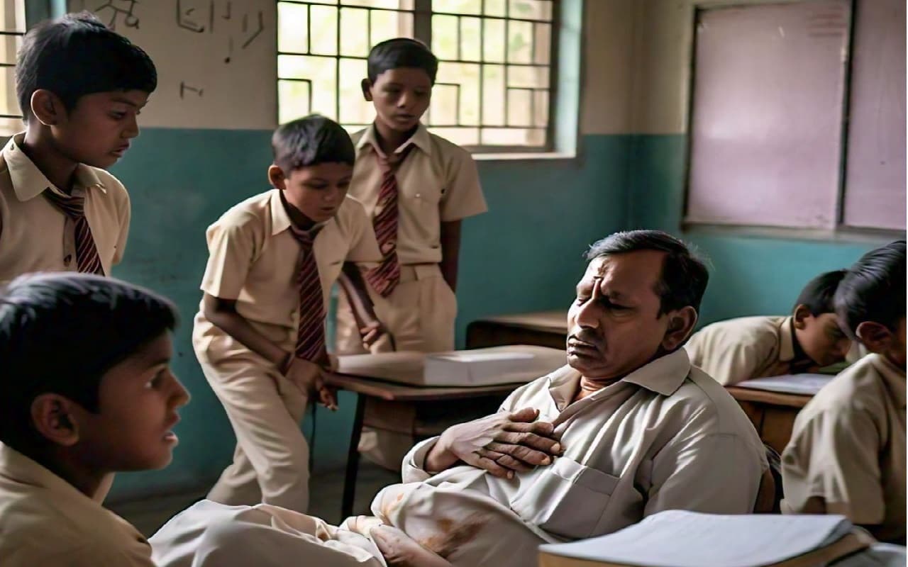 Bihar News: स्कूल में पढ़ाते वक्त अचानक बेहोश हुए शिक्षक, हार्ट अटैक से हो गई मौत