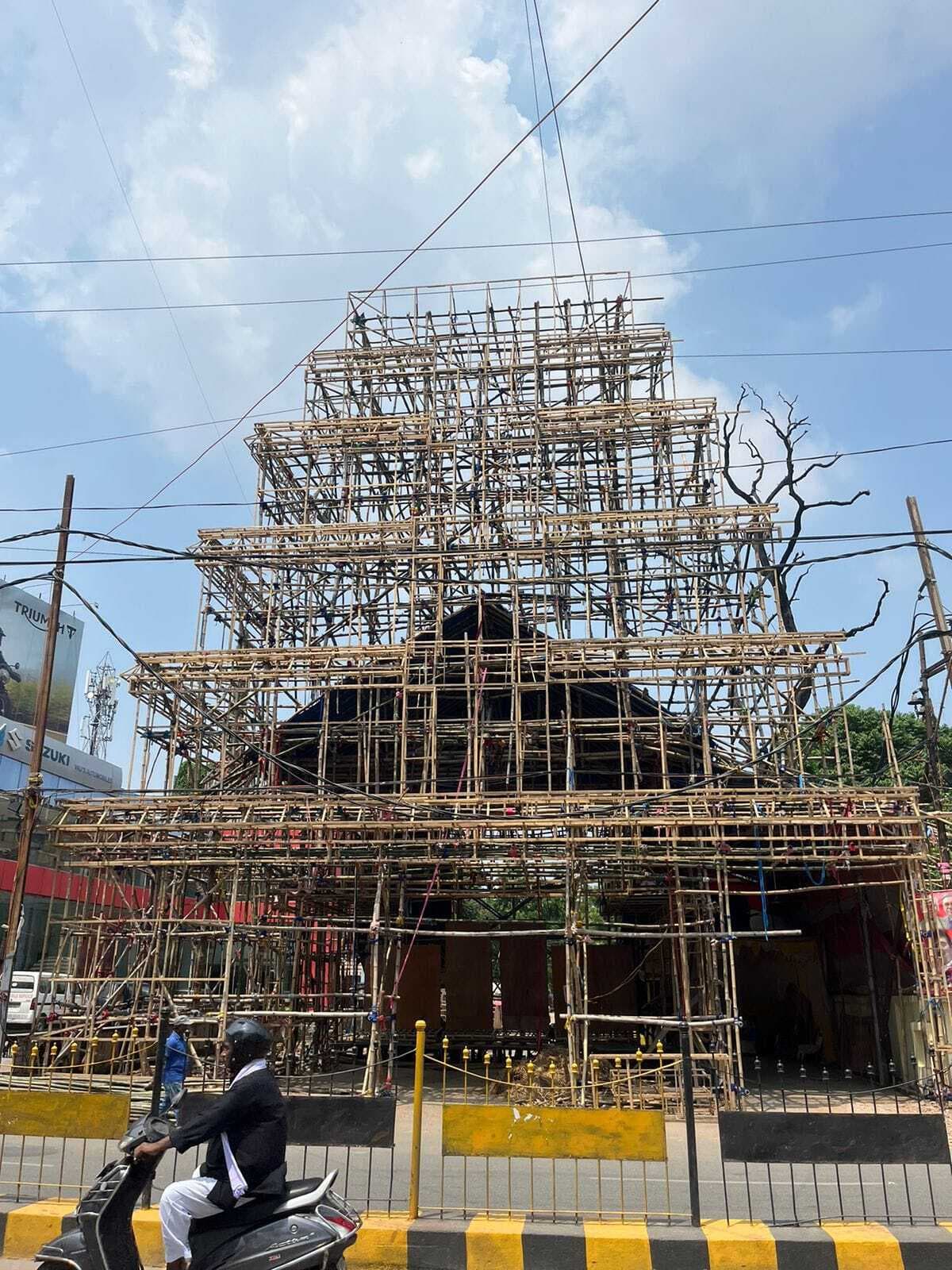 डाकबंगला चौराहा पर दिखेगी दक्षिण भारत के मंदिर की झांकी