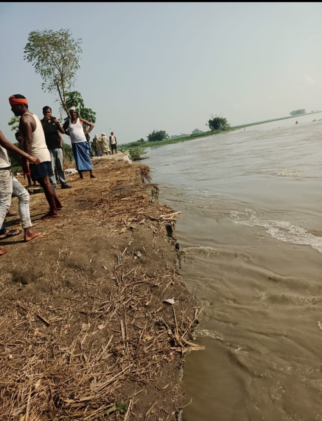 एक दर्जन से अधिक परिवार का घर कटकर नदी में विलीन