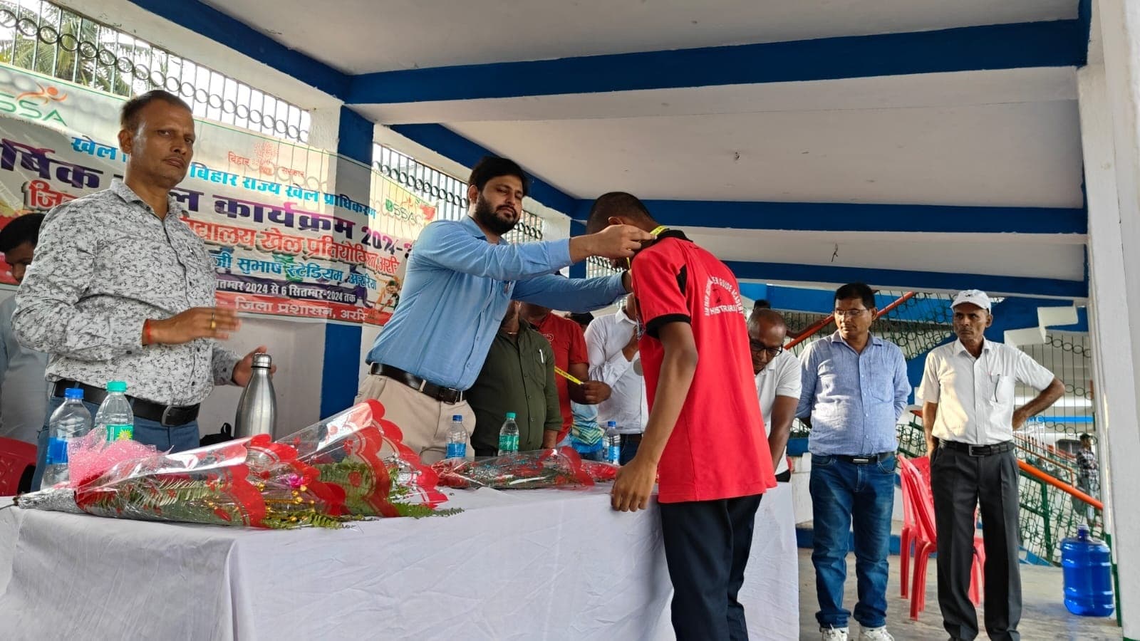 खेलकूद प्रतियोगिता के सफल प्रतिभागी हुए सम्मानित