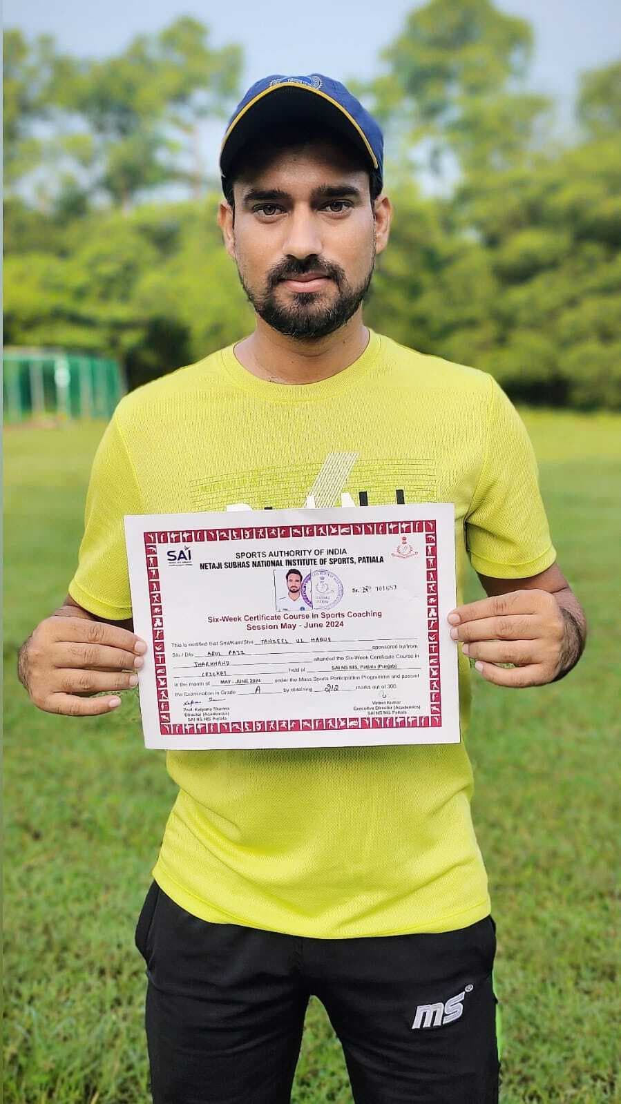 शहर के तंजील-उल-हक बने एनआइएस क्रिकेट कोच