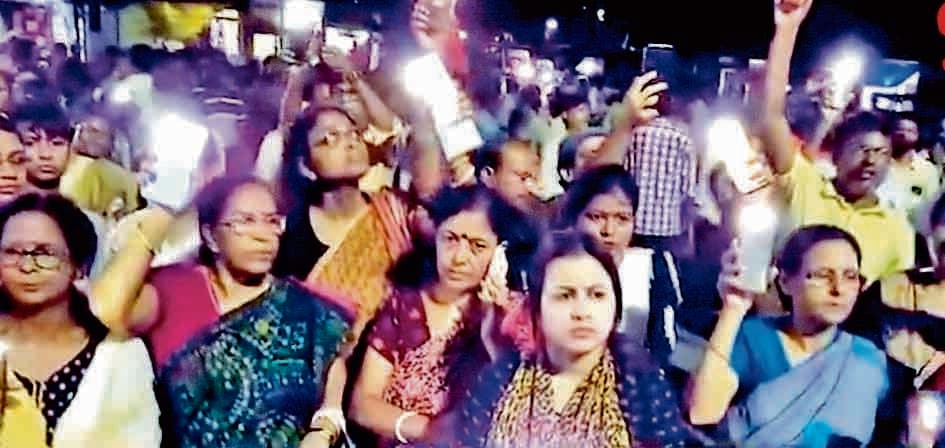 आरजी कर अस्पताल की घटना के खिलाफ रैली