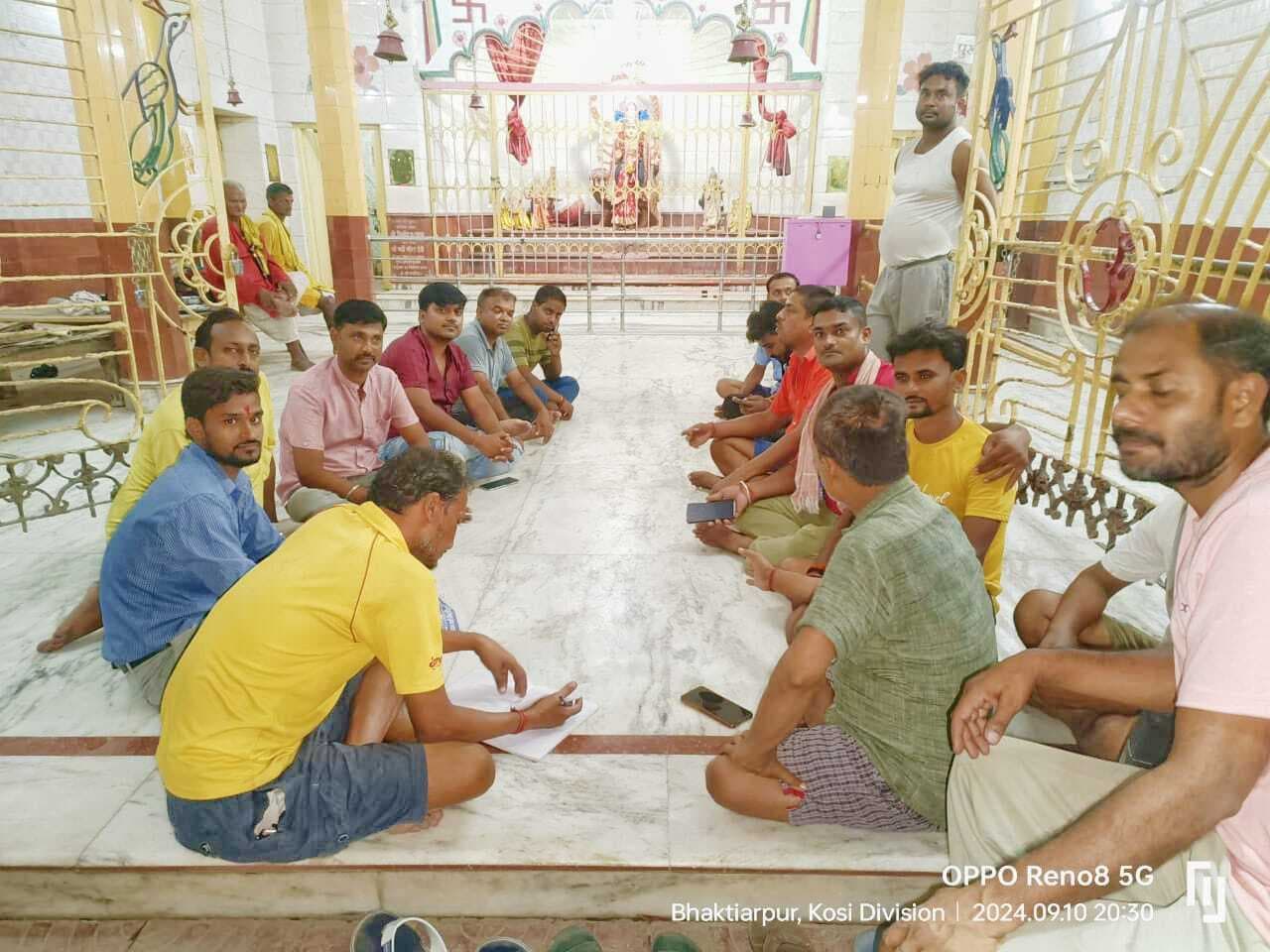 मंदिर सहित पंडाल में लगाये जायेंगे सीसीटीवी कैमरे