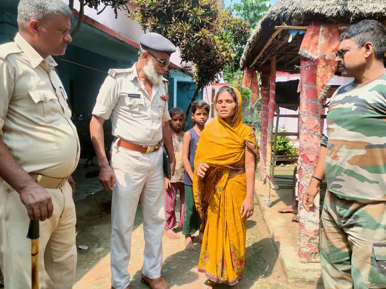 पत्नी के साथ नशेड़ी पति कर रहा था मारपीट