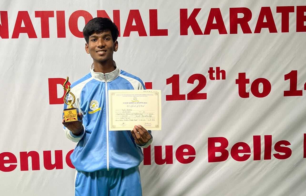 नरभेराम के यश ने सीआइएससीइ नेशनल कराटे चैंपियनशिप में जीता पदक