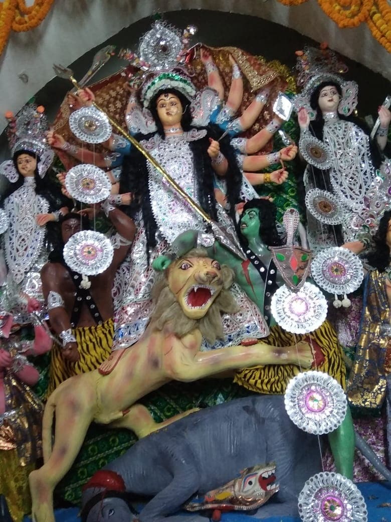 गुलाबबाग सुनौली चौक दुर्गा पूजा: 82 सालों से अब तक नहीं बदला प्रतिमा का स्वरुप