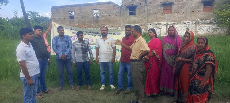 Indian Agricultural Research Institute आईएआरआई के वैज्ञानिक ने किया प्रक्षेत्र भ्रमण