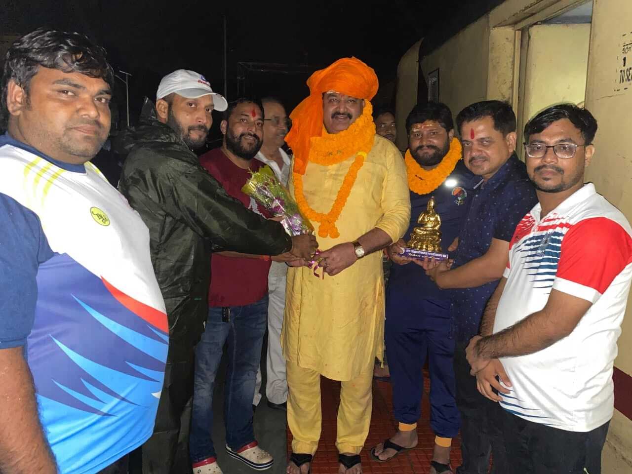 जामताड़ा में हॉकी संघ के अध्यक्ष का हुआ स्वागत