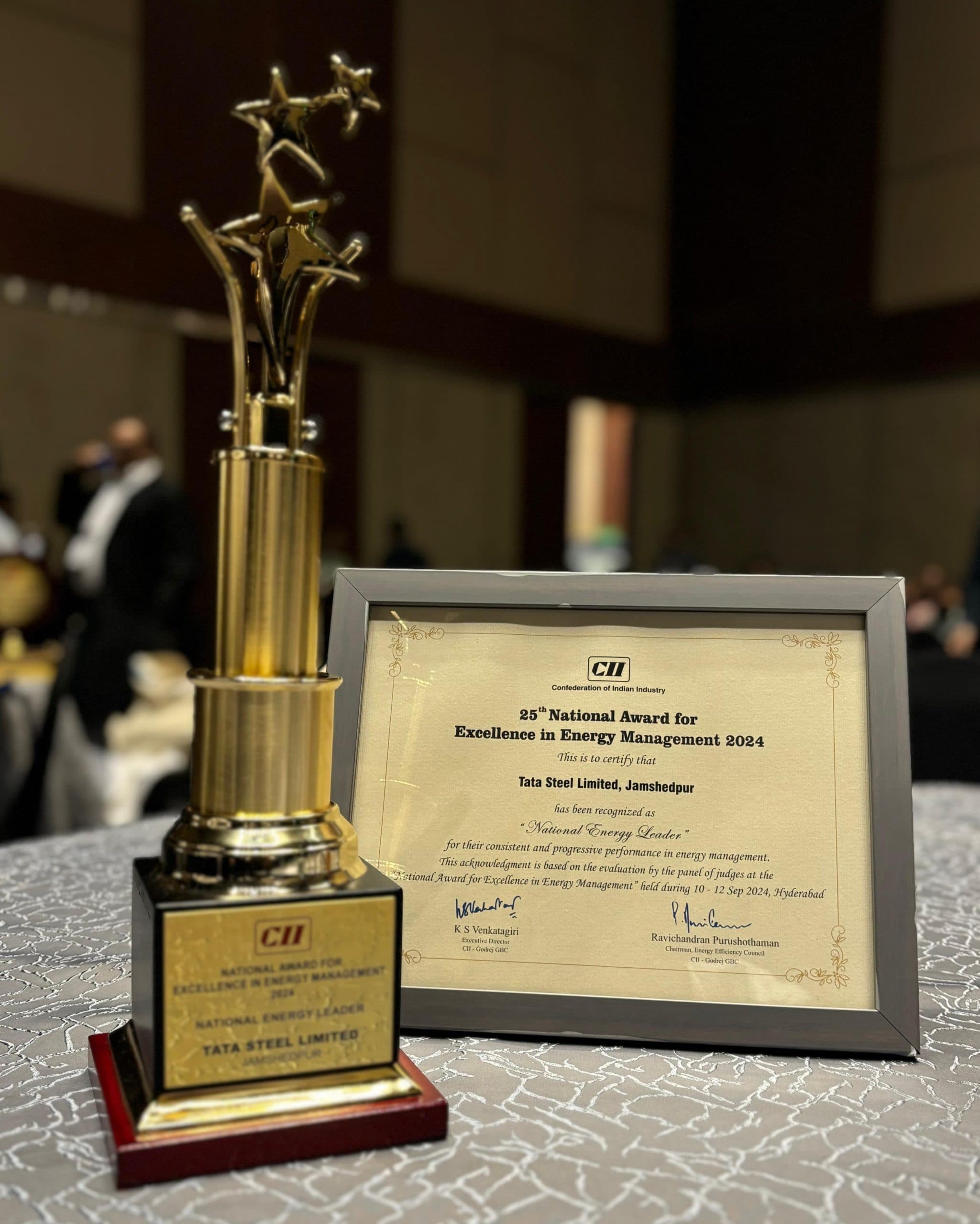 ऊर्जा प्रबंधन में उत्कृष्टता के लिए टाटा स्टील को मिला अवार्ड