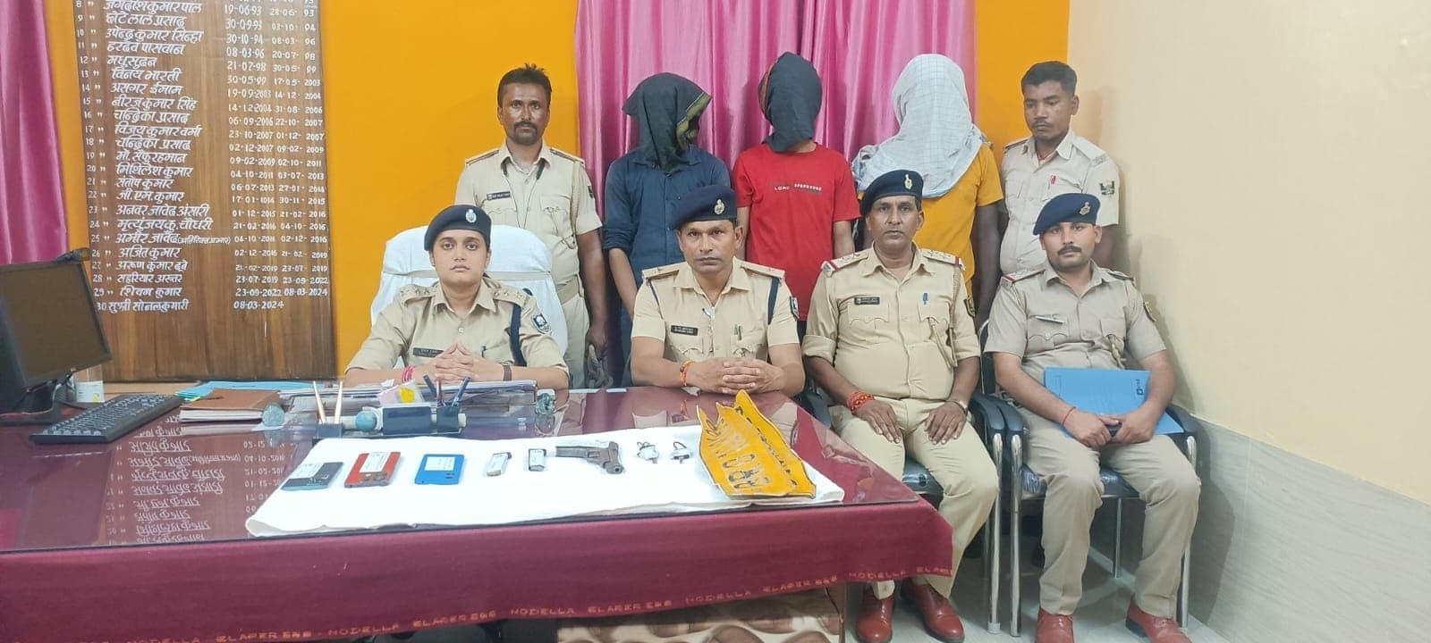 three criminals arrested गन प्वाइंट पर आलू लदे पिकअप वाहन लूटकर भाग रहे तीन बदमाश गिरफ्तार