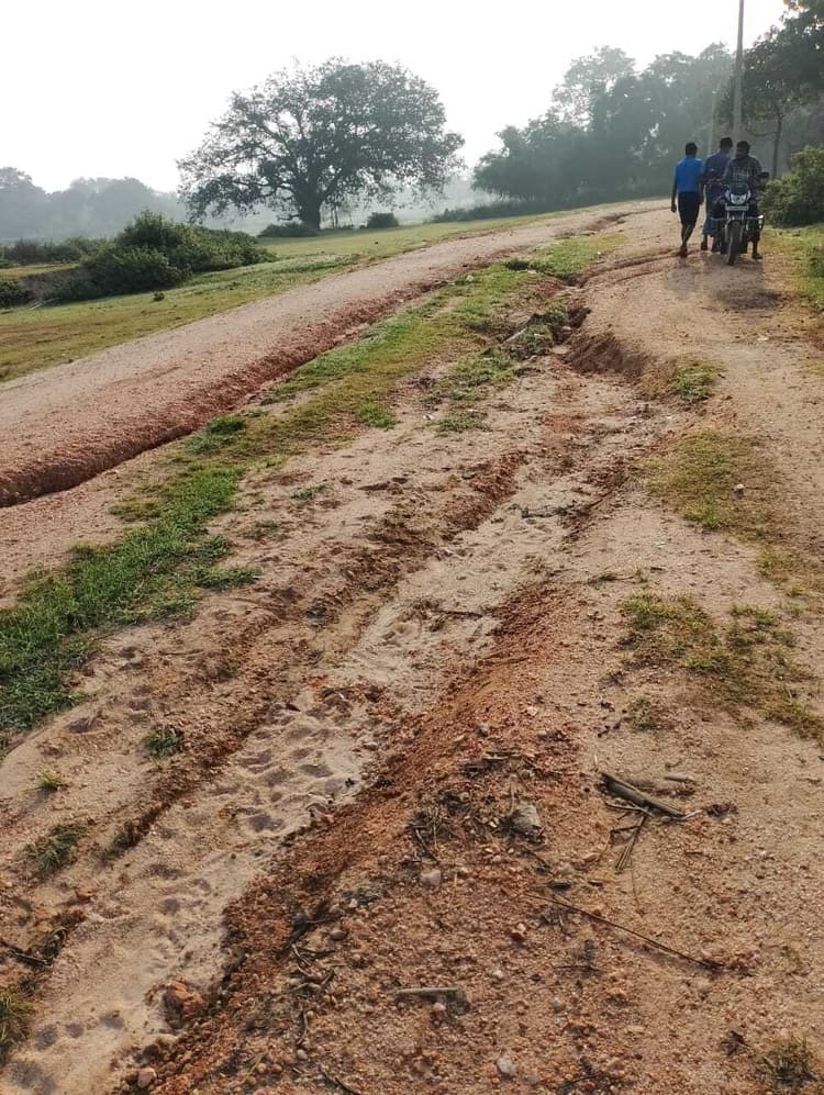 पलमा में रोड नहीं बनने से लोग परेशान