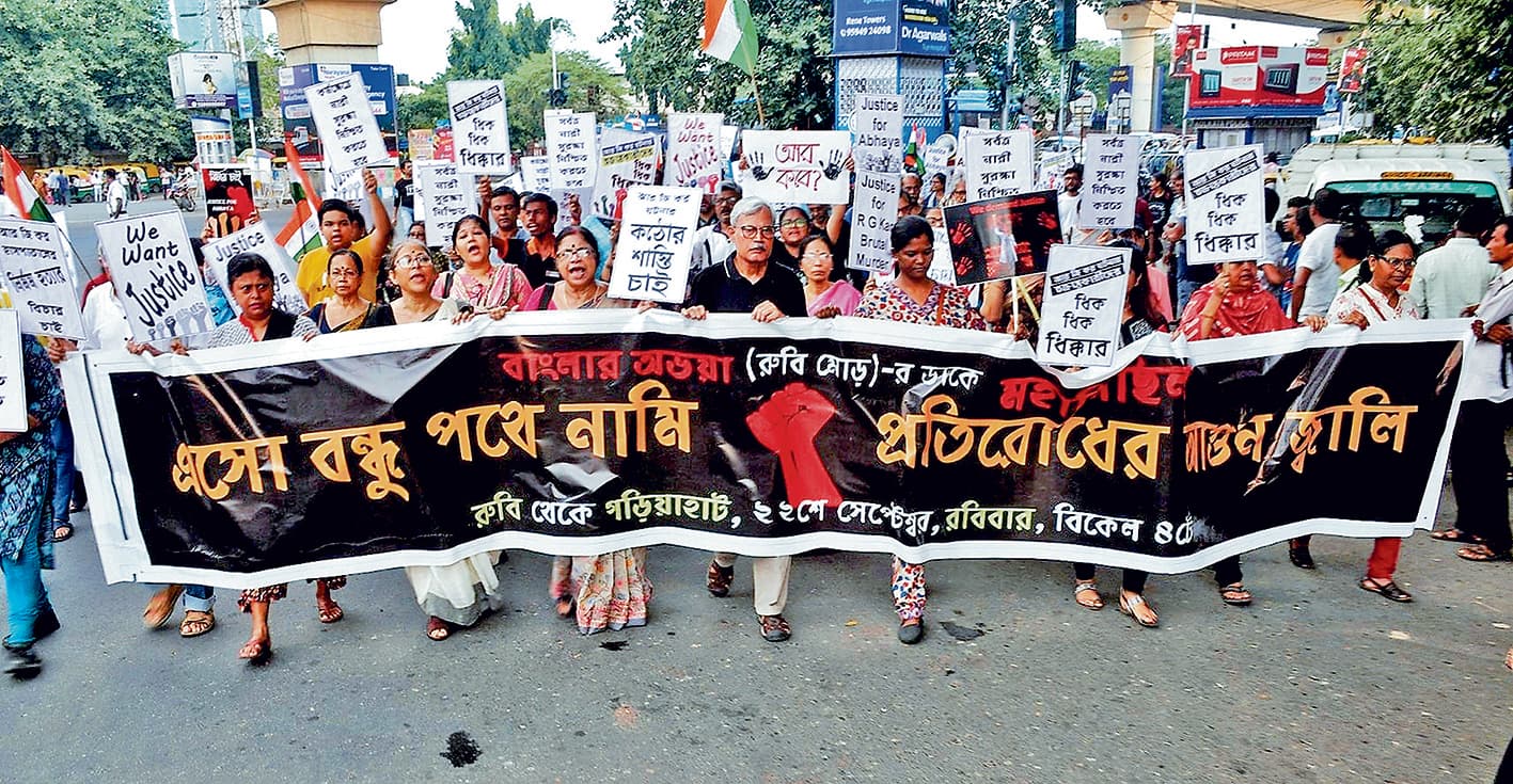 महानगर में फिर गूंजे ‘जस्टिस फॉर आरजी कर’ जैसे नारे