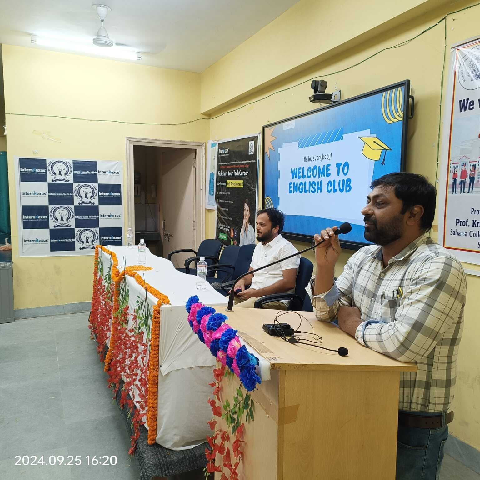 सहरसा अभियंत्रण महाविद्यालय में इंग्लिश क्लब का हुआ उद्घाटन