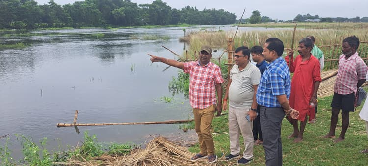 उफान पर है सुरसर, गैड़ा व मिरचैया नदी, निचले इलाके में फैला पानी