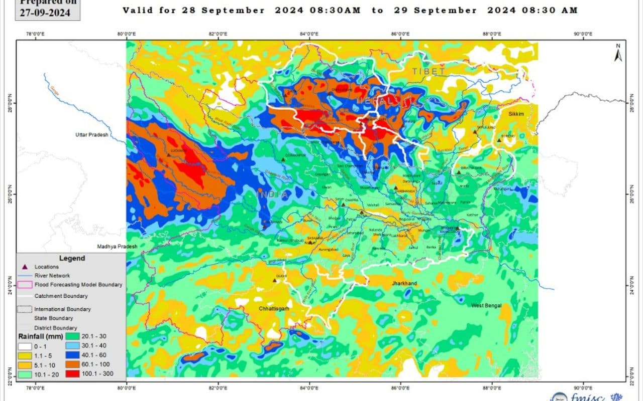 Bihar Flood: नेपाल में तबाही की बारिश से गंडक, कोसी और महानंदा में उफान, बाढ़ को लेकर अलर्ट जारी