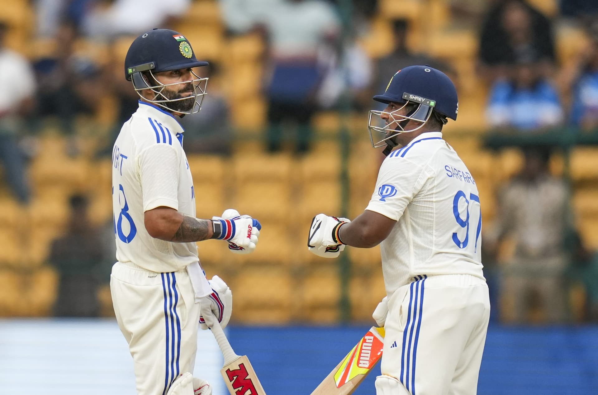 IND vs NZ: विराट कोहली और सरफराज ने कराई टीम इंडिया की वापसी, भारत अब भी 125 रन पीछे