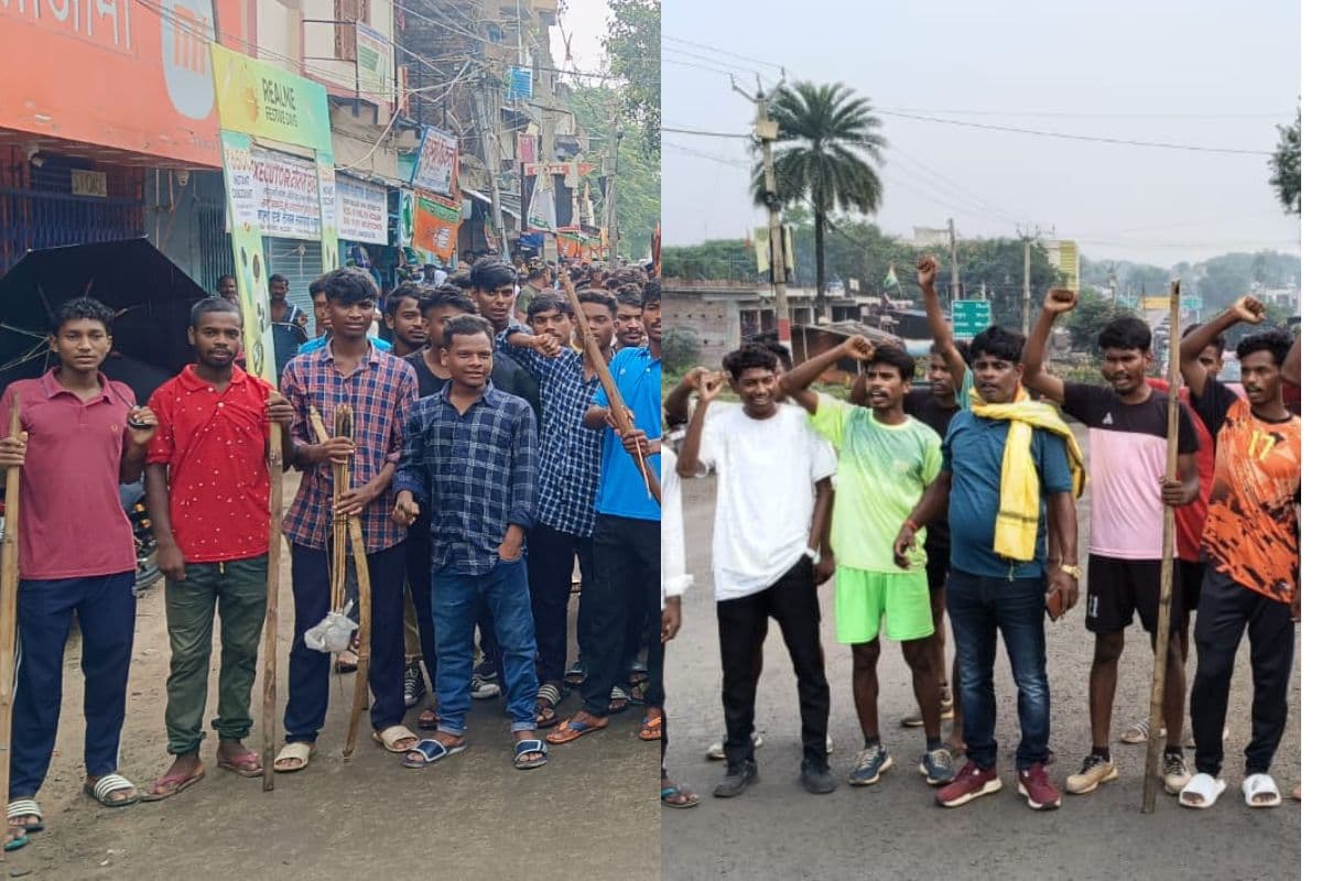 JSSC CGL Exam रद्द करने को लेकर छात्रों ने दुमका और साहिबगंज में की सड़क जाम, वाहनों की लगी लंबी कतार