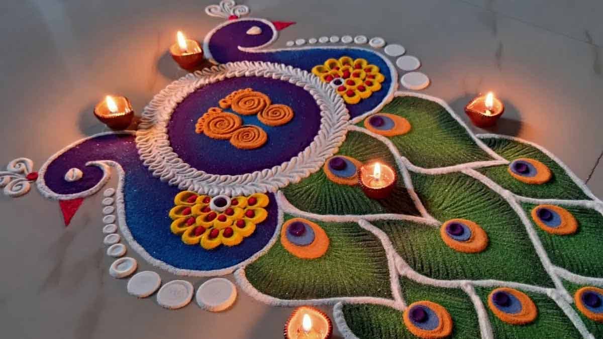 Diwali Rangoli : इस दीपावाली ट्राई कीजिए ये 5 रंगोली डीजाईन, आप भी बनाएं