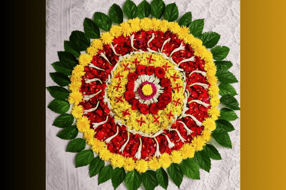 3 Flower Rangoli Design for Diwali: गेंदे के फूल और आम के पत्तों से बनाएं खूबसूरत रंगोली: देखें ये लेटेस्ट डिजाइन