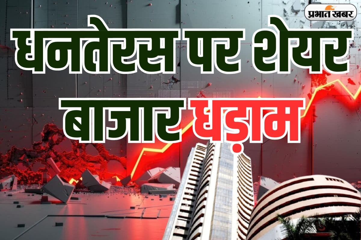 धनतेरस पर गिरावट के साथ खुला शेयर बाजार, 146 अंक गिरकर खुला सेंसेक्स