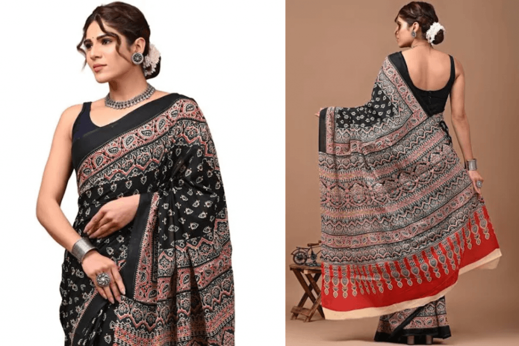 Ajarkh Print Saree