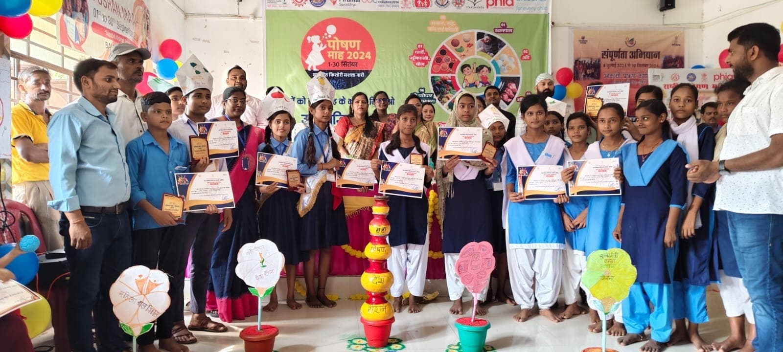 पोषण माह के समापन पर मेला व प्रतियोगिता आयोजित