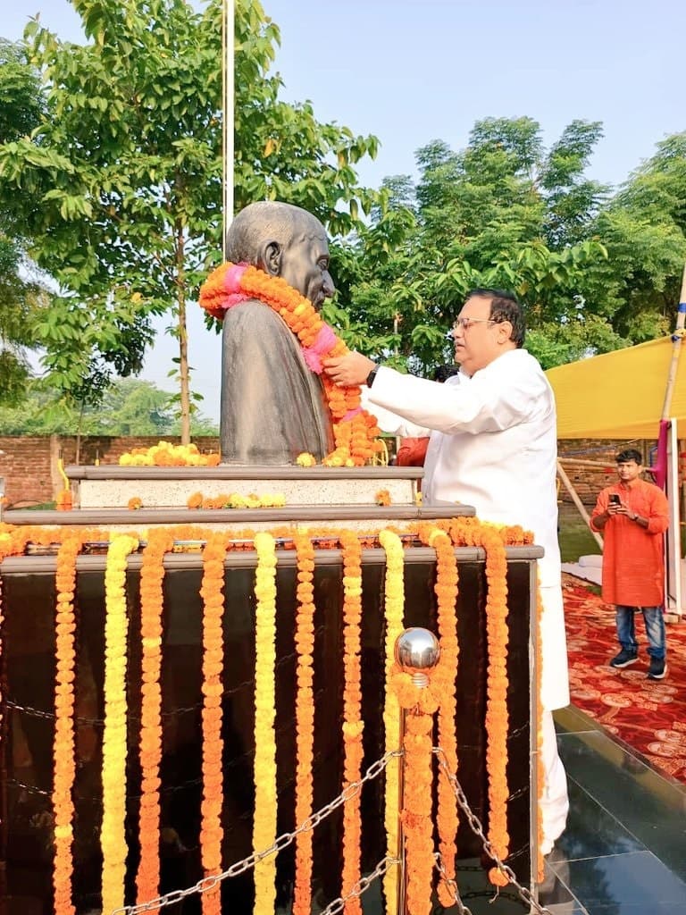 केंद्रीय विवि में महात्मा गांधी के आदर्शों को किया गया नमन