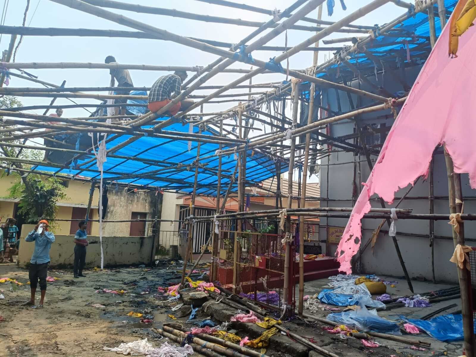 Jamshedpur News : मानगो के ओल्ड सुभाष कॉलोनी पूजा पंडाल में लगी आग