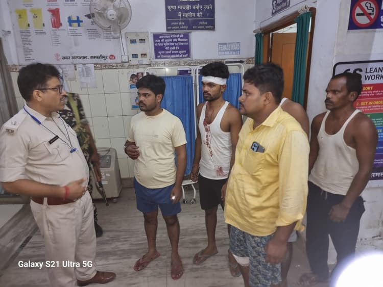 Clash between family members and police in Samastipur: समस्तीपुर के मुसरीघरारी में वारंटी के परिजनों व पुलिस के बीच झड़प, 12 घायल
