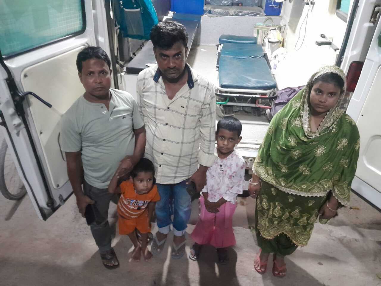 जन्मजात हृदय रोग से पीड़ित आफरीन एवं मेहर  को सफल इलाज  के लिए पटना रवाना