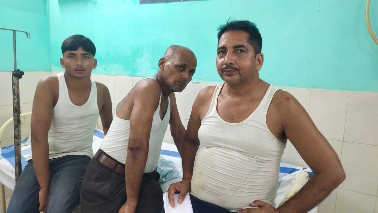 काजू नहीं देने पर अपराधियों ने की मारपीट व गोलीबारी, दुकानदार सहित तीन घायल