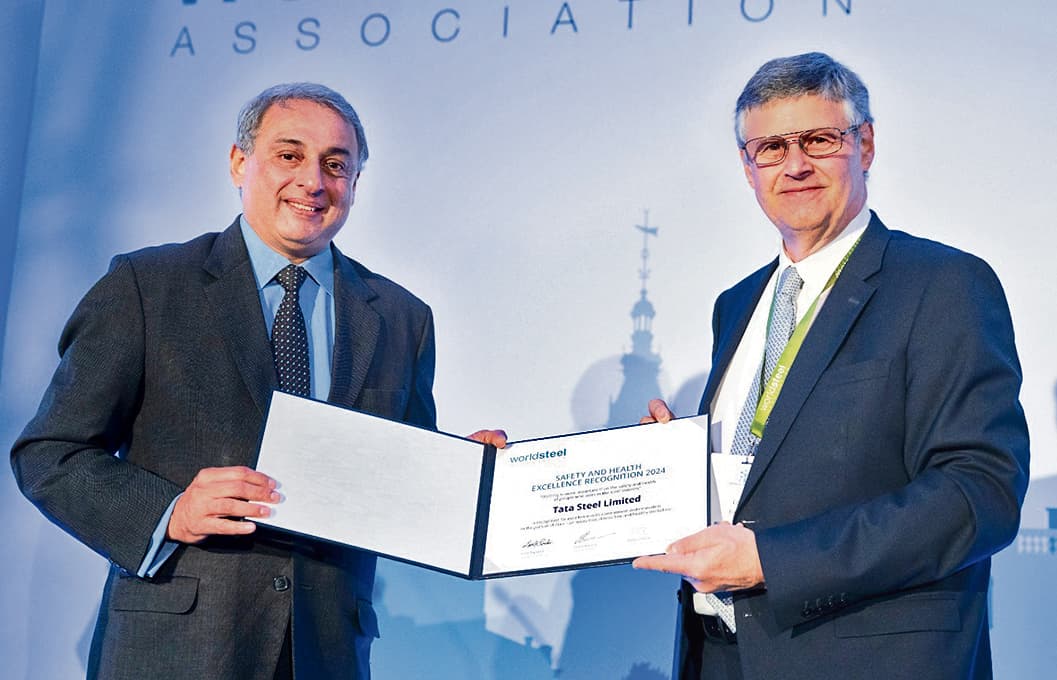 टाटा स्टील को मिला वर्ल्ड स्टील सेफ्टी एंड हेल्थ एक्सीलेंस रिकग्निशन