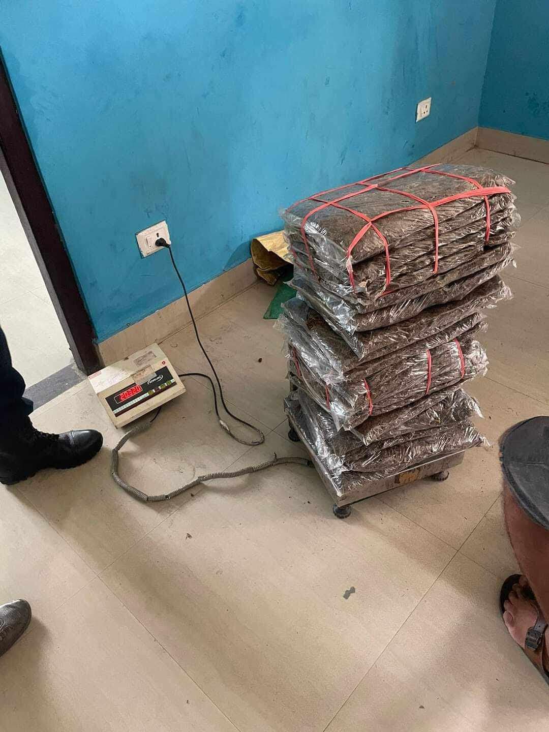 कार से 103 किलो गांजा किया बरामद