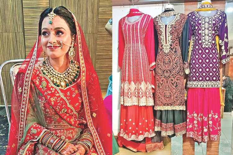 Karwa Chauth: करवा चौथ पर रांची में सिल्क शरारा, लाल अनारकली और लहंगा विद डिजाइनर क्रॉप टॉप का ट्रेंड